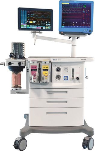 Trolley-mounted anesthesia workstation - Neptune Prime - Allied Medical Limited - with respiratory monitoring / with ventilator / with electronic gas mixer