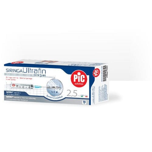 5 ml syringe - Ultrafin - PIKDARE SPA - 2.5 ml / rubber / latex-free