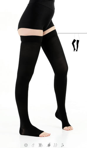 Venous thromboembolism support compression stockings - CP-610 - Europack International - unisex / beige / black