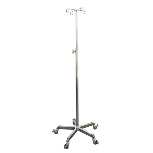 IV stand on casters - IVP4H - Pacific Medical - 4-hook / stainless steel