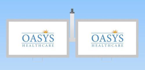 Monitor mount - Dual - Oasys Healthcare - operating room / double