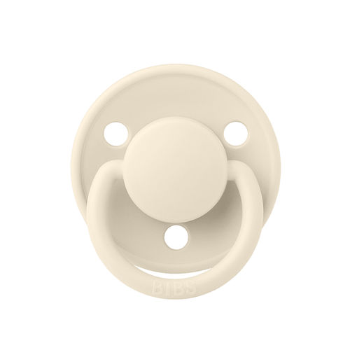 Silicone baby pacifier - De Lux - BIBS - latex / round nipple / red