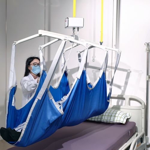 Manual patient lift - MD-T-200 - Shanghai Meddo Medical Devices Co., Ltd. - battery-operated / ceiling-mounted / height-adjustable