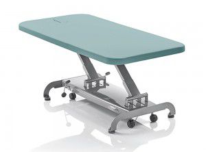 Hydraulic Bobath table - Novak S - SOLENI Beauty - on casters / with adjustable height backrest / 1-section