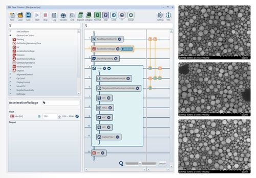 Scanning electron microscope software - EM Flow Creator - Hitachi High-Tech Europe GmbH - for transmission electron microscopes / for research / acquisition