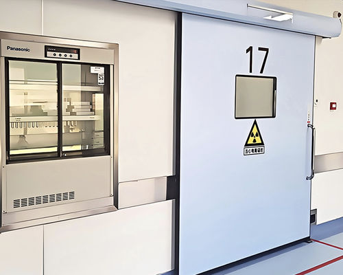 Radiation protection door - SLQ-OR-pb4.0 - SLEEK - for radiology services / sliding / automatic