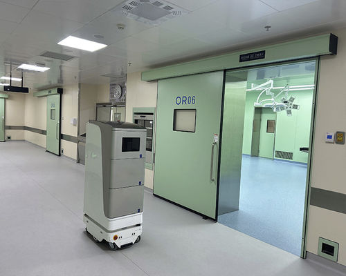 Radiation protection door - DR - SLEEK - for radiology services / sliding / hermetic