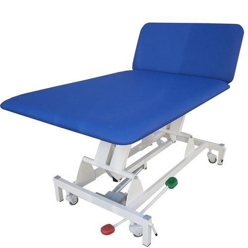 Hydraulic Bobath table - 43213 - kinefis - on casters / with adjustable height backrest / 2-section