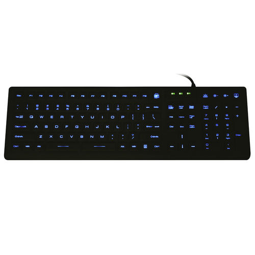 Medical keyboard with numeric keypad - JH-IKB310BL - Jinghong Industrial - silicone / waterproof / sealed
