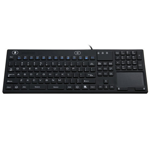 Medical keyboard with pointing device - JH-IKB110 - Jinghong Industrial - silicone / disinfectable / sealed