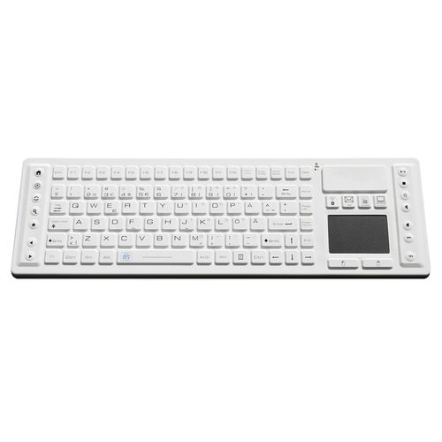 Medical keyboard with touchpad - JH-IBT500 - Jinghong Industrial - with pointing device / silicone / disinfectable