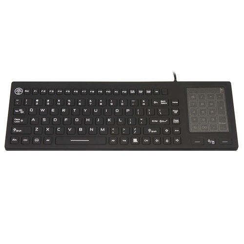 Keyboard with pointing device - JH-IKB700 - Jinghong Industrial - silicone / washable / disinfectable