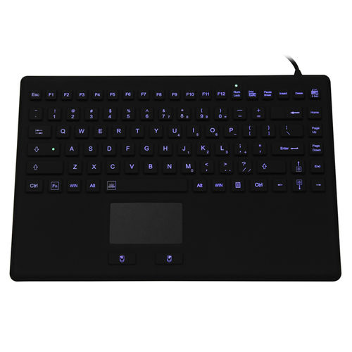 Keyboard with touchpad - JH-IKB870BL - Jinghong Industrial - silicone / washable / waterproof