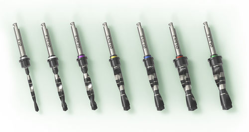 Dental implantology drill bit - 0010 series - Kinetical SRL - DLC