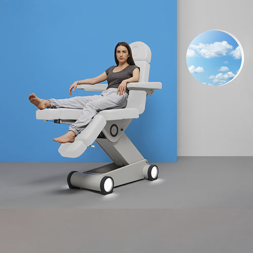 Podiatry examination chair - B-Light - Weelko - electric / height-adjustable / with legrest