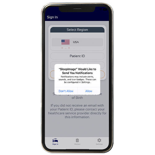 Recording mobile application - SleepImage - medical / iOS / Android