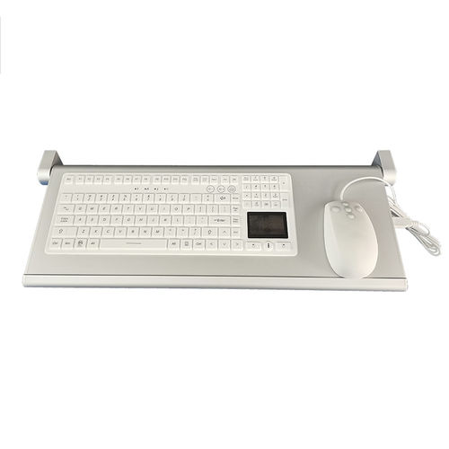 Medical keyboard with touchpad - B520 - Guangzhou GT-Interaction Technology Co., Ltd - aluminum / disinfectable / antibacterial