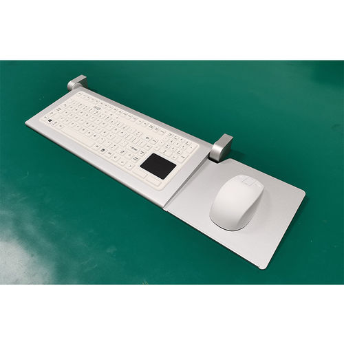 Medical keyboard with touchpad - EP590 - Guangzhou GT-Interaction Technology Co., Ltd - aluminum / washable / disinfectable