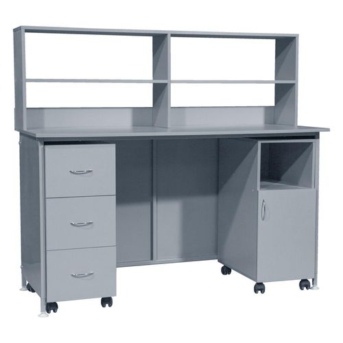 Laboratory table - SL-001 - Zapovit - rectangular / with drawers / on castors