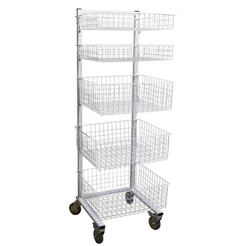 Medical trolley - VZ-5 - Zapovit - storage / metal / with basket