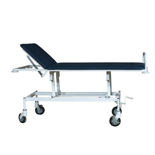Patient transfer stretcher trolley - TPBR - Zapovit - mechanical / with adjustable backrest / 2-section