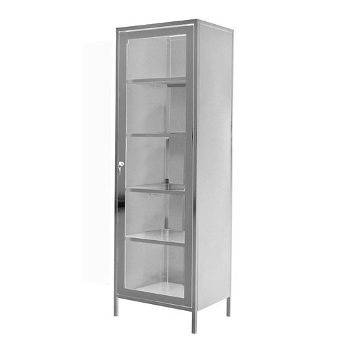 Cabinet with shelf - BL-1(N) - Zapovit - with door / stainless steel / 1-door