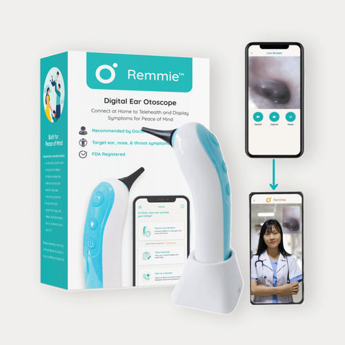 Pediatric video otoscope - Dolphin - Remmie Inc. - with speculum