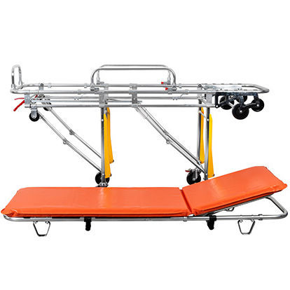 Ambulance stretcher trolley - YC-B2-1 - Suzhou Tingeer Import and Export Co., Ltd. - manual / height-adjustable / with adjustable backrest