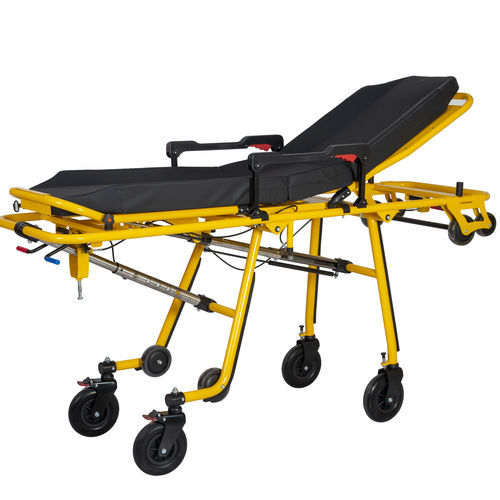 Emergency stretcher trolley - YC-B11 - Suzhou Tingeer Import and Export Co., Ltd. - manual / height-adjustable / with adjustable backrest