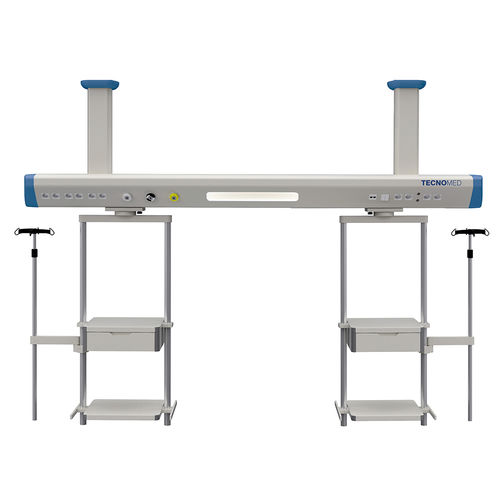 Ceiling-mounted bridge type pendant - TEC11.09 - Tecnomed Medical Sistemler Ve Turizm Sanayi Ticare Limited Sirketi - intensive care / modular / with shelves