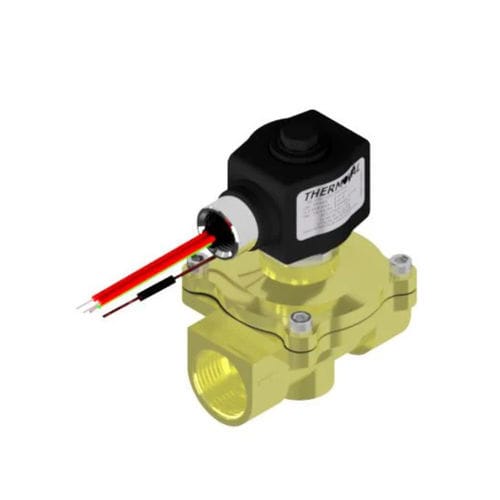 Gas valve - 2way - Thermoval - solenoid / stainless steel / brass