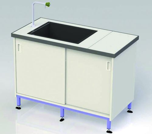 Laboratory cabinet - 790 series - JEULIN - with shelf / with sliding door / with sink