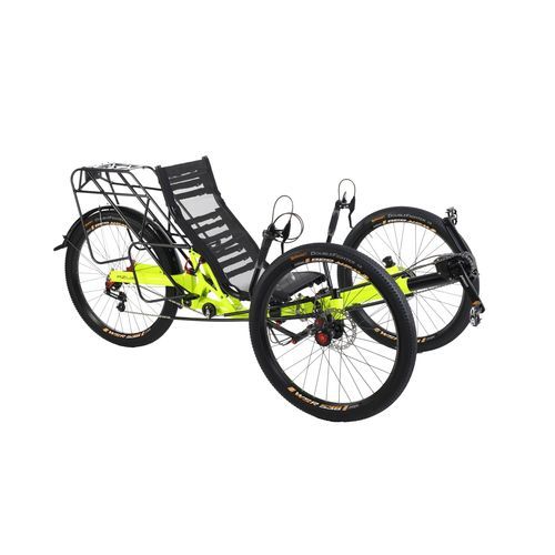 Crank-propelled recumbent trike - TRIcon GR - Azub Bike - adult / folding / yellow