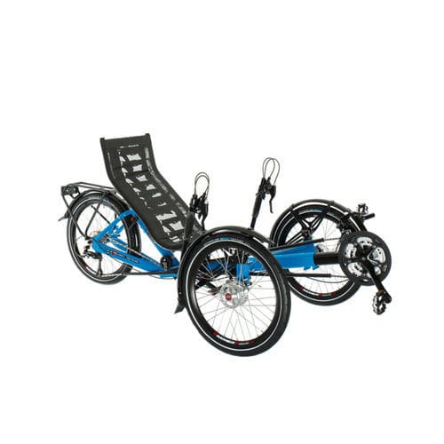 Crank-propelled recumbent trike - T-Tris 20 - Azub Bike - adult / folding / black