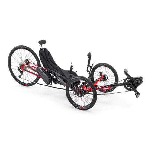 Crank-propelled recumbent trike - SPRINT X - ICE Trikes - adult / black / red