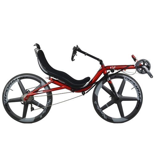 Crank-propelled recumbent bicycle - High racer 700c Disc - Cycles Performer - adult / red