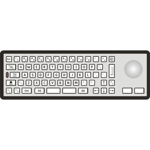 Keyboard with pointing device - 2210-35232 - STORM INTERFACE - with numeric keypad / stainless steel / metal
