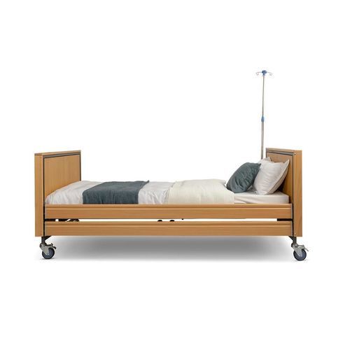 2-hook IV pole - tecfor care GmbH - for beds / aluminum / height-adjustable