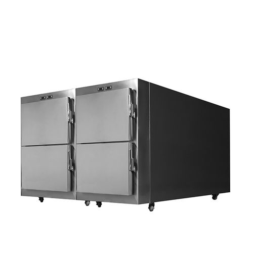 4-body mortuary cabinet - YSSTG0104B - YSENMED - front-loading / on casters / with door