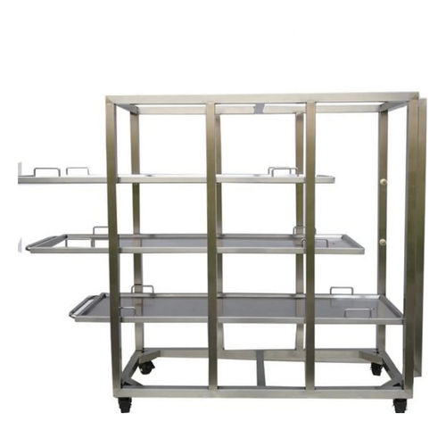 3-shelf shelving unit - YSSTG-CFJ3 - YSENMED - mortuary / open-structure / stainless steel