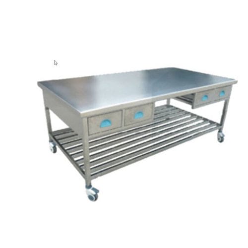 Storage rack on casters - B 158 - Tianjin Kangli Medical Instrument - stainless steel / with drawer