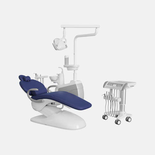 Dental unit with electric chair - S50 - FOSHAN ESAY MEDICAL TECHNOLOGY CO.,LTD - with adjustable headrest / with hygiene system / with delivery system