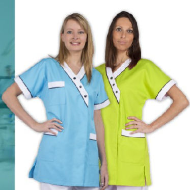 Women's scrub top - BYZANTINE - FIL'MED - polyester / cotton / blue