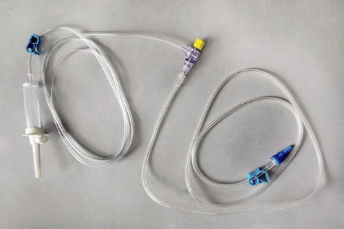 Infusion set with drip chamber - 4001111 - BHL-Medical - with stopcock