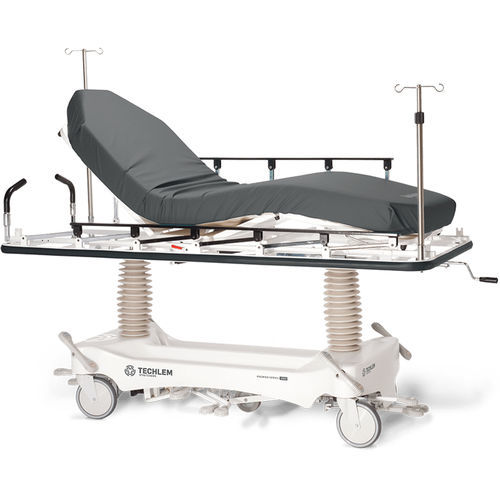 Surgical emergency stretcher - 4500 - Techlem Medical Corporation - on casters / height-adjustable / stainless steel