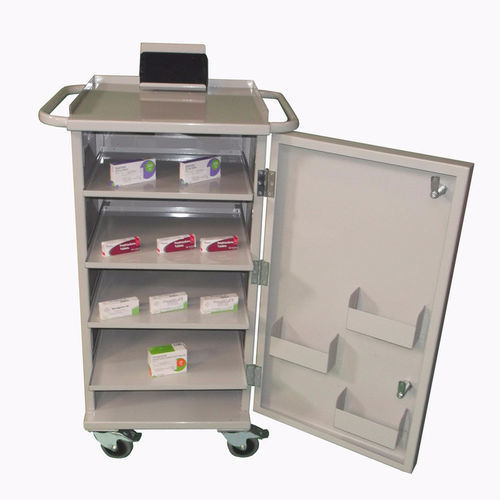 Hospital trolley - HI-DMT - Handle-iT - medicine / nursing / with shelf