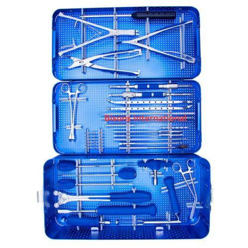 Spinal osteosynthesis surgery instrument kit - 8597 - Bisons International - spinal surgery