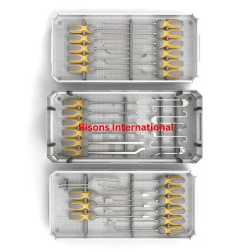 Spinal surgery instrument kit - BI-001468 - Bisons International - neurosurgery / orthopedic surgery / customizable