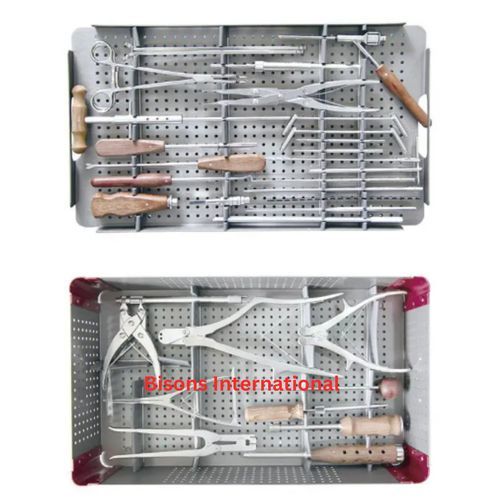 Orthopedic surgery instrument kit - BI-001478 - Bisons International - spinal surgery / customizable