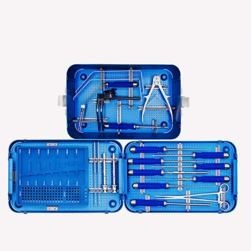 Spinal surgery instrument kit - 9870 - Bisons International - interbody fusion surgery / sterile